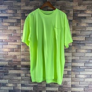 Mens 2TL Dickies Neon Green T Shirt